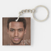 Abschluss Geschenk 2025 Foto Name Universität Slog Schlüsselanhänger (Rückseite)