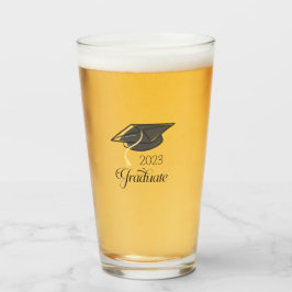 Abschluss-Geschenk Black Graduation Cap Glas
