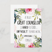 Abschluss-Geschenk des Counselor Office Dankeskarte (Vorne/Hinten)