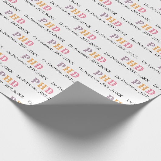 ABSCHLUSS-Geschenk für PHD oder Ärzte Geschenkpapier (Ecke)