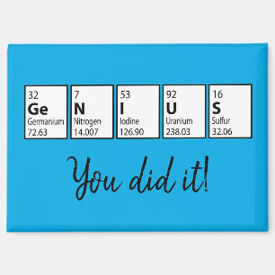 Abschluss Geschenk Genius regelmäßig Tabelle Geek Magnet