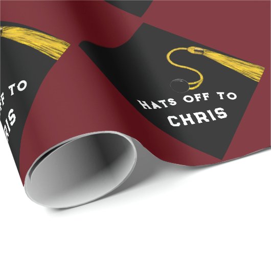 Abschluss-Geschenk Geschenkpapier (Rolleneckpunkt)