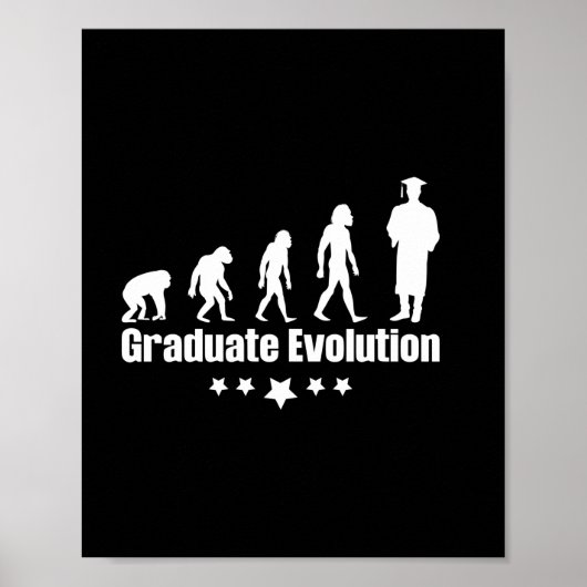 Abschluss-Geschenk | Graduate Evolution Poster (Vorne)