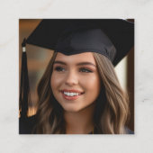 Abschluss-Geschenk QR-Code mit Foto an der Vorders Begleitkarte (Vorderseite)