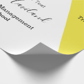 Abschluss-Geschenk Wrap Gelb und Weiß HAMbyWG Geschenkpapier (Ecke)