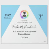 Abschluss Geschenk Wrap Light Blue und White HAMby Geschenkpapier (Flach)