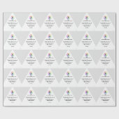 Abschluss-Geschenk Wrap Light Gray and White HAMbW Geschenkpapier (Flach)