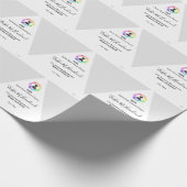 Abschluss-Geschenk Wrap Light Gray and White HAMbW Geschenkpapier (Ecke)