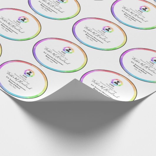 Abschluss Geschenk Wrap Wasserfarben HAMbyWG Geschenkpapier (Ecke)