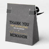 Abschluss-Geschenkboxen für Black & Bronze Geschenkschachtel (Rückseite)