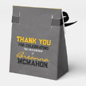 Abschluss-Geschenkboxen für Gold und Schwarz Geschenkschachtel (Rückseite)