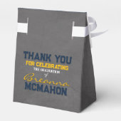 Abschluss-Geschenkboxen für Navy Blue & Gold Chalk Geschenkschachtel (Rückseite)