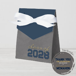 Abschluss-Geschenkboxen für Navy & Bronze Geschenkschachtel