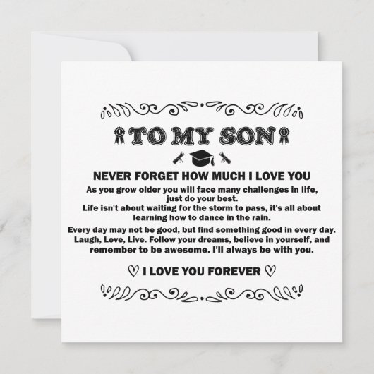 Abschluss Geschenke für Son 2024 Inspiration Gesch Einladung (Vorderseite)