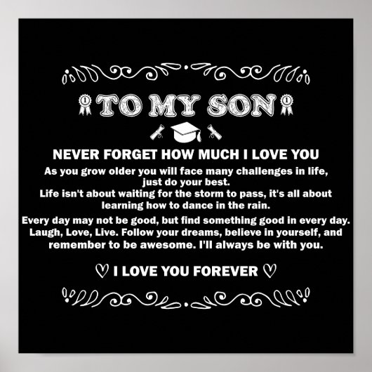 Abschluss Geschenke für Son 2024 Inspiration Gesch Poster (Vorne)