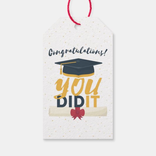 Abschluss-Geschenketags Geschenkanhänger (Rückseite)