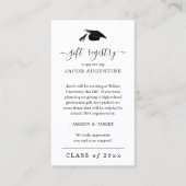 Abschluss-Geschenkkarte Einlegen Visitenkarte (Vorderseite)