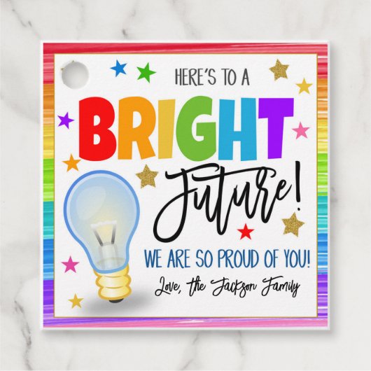 Abschluss-Geschenkmarke Geschenkanhänger (Vorderseite)