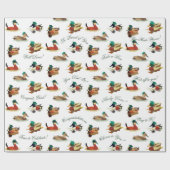 Abschluss Geschenkpapier Enten mit Mützen (Flach)