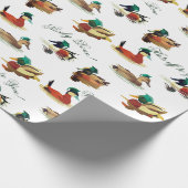 Abschluss Geschenkpapier Enten mit Mützen (Ecke)