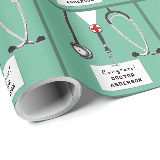 Abschluss-Geschenkpapier Geschenkpapier (Rolleneckpunkt)