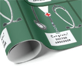 Abschluss-Geschenkpapier Geschenkpapier (Rolleneckpunkt)