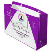 Abschluss Geschenktasche Wasserfarbe Aussehen HAMb Große Geschenktüte (Rückseite Schrägansicht)