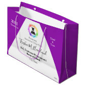 Abschluss Geschenktasche Wasserfarbe Aussehen HAMb Große Geschenktüte (Vorderseite Schrägansicht)