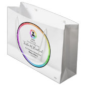 Abschluss Geschenktasche Wasserfarben HAMbyWG Große Geschenktüte (Vorderseite Schrägansicht)