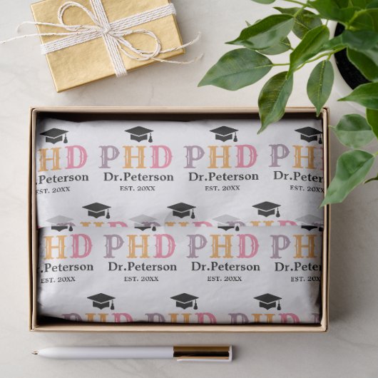 Abschluss-Geschenkwrap für benutzerdefinierte PHD  Seidenpapier (Geschenk)