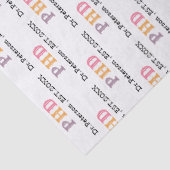 ABSCHLUSS-Geschenkwrap für PHD oder Ärzte Seidenpapier (Ausschnitt)