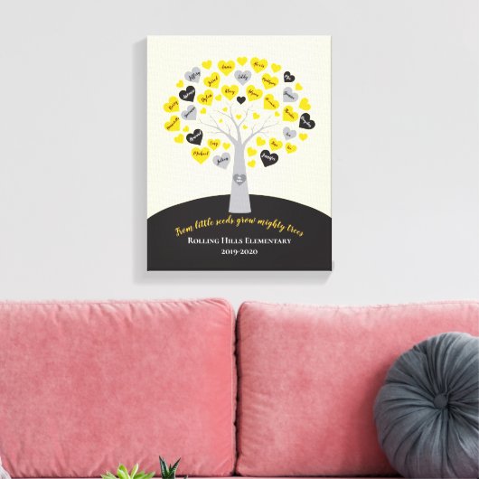 ABSCHLUSS-GIFT-Baumspeicher-Keepsake Leinwanddruck (Insitu (Wohnzimmer))