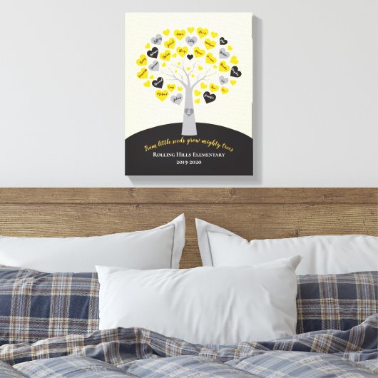 ABSCHLUSS-GIFT-Baumspeicher-Keepsake Leinwanddruck (Insitu (Schlafzimmer))