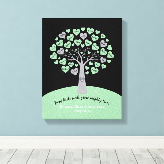 ABSCHLUSS-GIFT-Baumspeicher-Keepsake Leinwanddruck (Insitu (Holzboden))