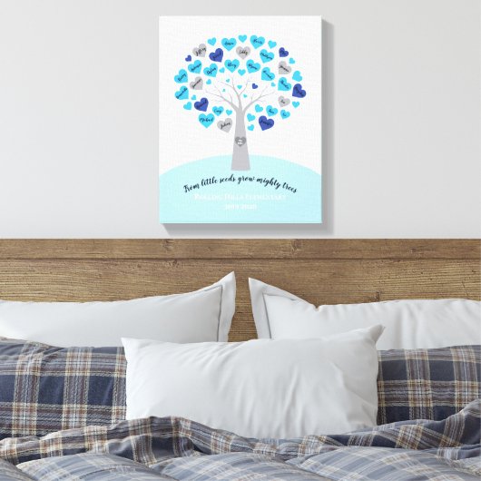 ABSCHLUSS-GIFT-Baumspeicher-Keepsake Leinwanddruck (Insitu (Schlafzimmer))