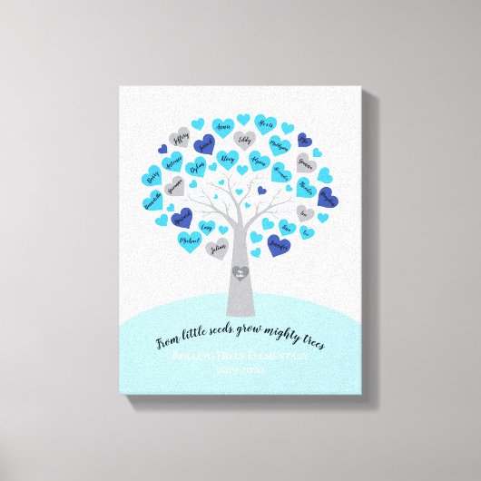 ABSCHLUSS-GIFT-Baumspeicher-Keepsake Leinwanddruck (Vorderseite)