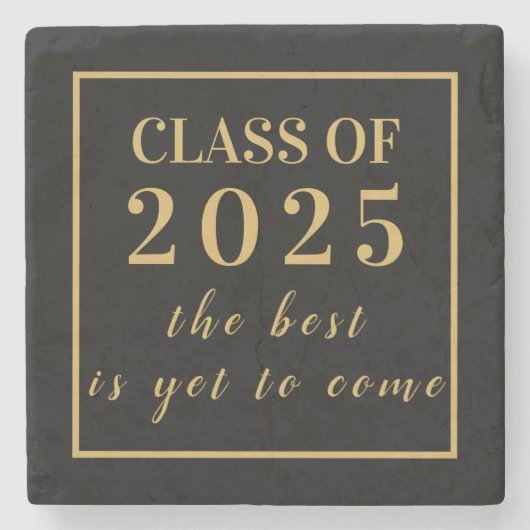 Abschluss Gift Gold Script Class of 2023 Steinuntersetzer (Vorderseite)