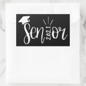 Abschluss Gift, Klasse 2021, Senior 2021 Rechteckiger Aufkleber (Tasche)