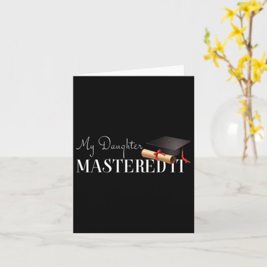 Abschluss Gift meine Tochter meistert es! Karte (Gelbe Blume)