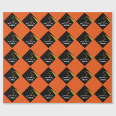 Abschluss Gift Orange Geschenkpapier (Flach)