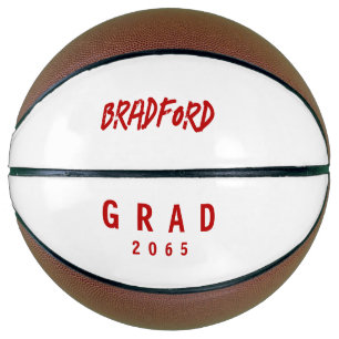 Abschluss Gift Roter Text Basketball