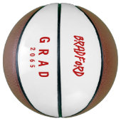 Abschluss Gift Roter Text Basketball (Vertikal)