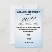 Abschluss Girl in Blue Einladung (Rückseite)