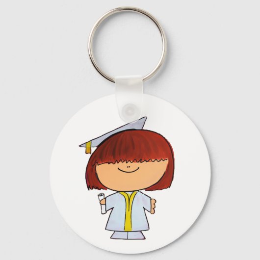 Abschluss Girl Schlüsselanhänger (Vorderseite)