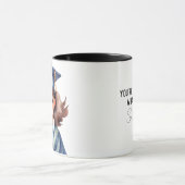 Abschluss Girl Tasse, Grad Geschenk, Personalisier Tasse (Zentrum)