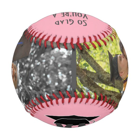 Abschluss GLAD, DU BIST EIN GRAD | Monogramm | FOT Baseball (Rückseite)