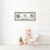 Abschluss Glam Silver Herzlichen Glückwunsch Foto Banner (Insitu)
