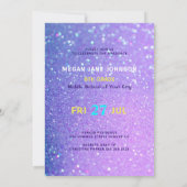 Abschluss Glitzer Mittelschule Foto Einladung (Rückseite)