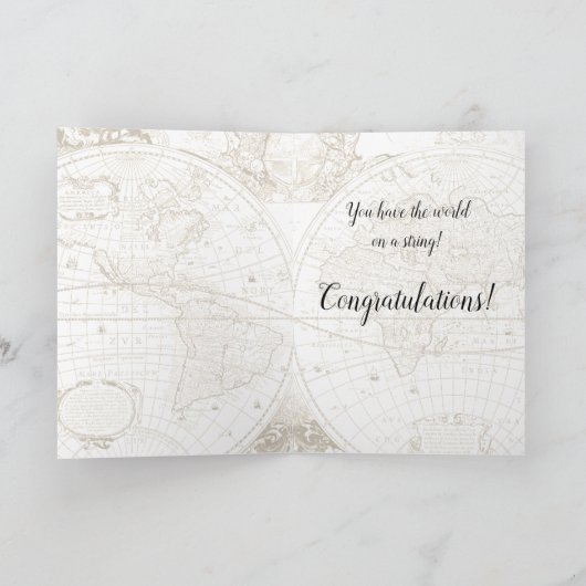 Abschluss Globe Glückwunsch Karte (Innenseite)