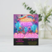 Abschluss Glow Party Invitación Fiesta de Neón (Stehend Vorderseite)